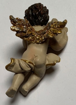 Kantenhocker Engel mit Harfe, gold